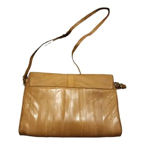 Vintage 80s Sunco 100% Genuine EEL crossbody bag - Picture 4 of 9